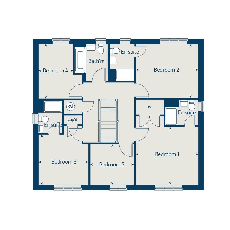 First floor floorplan of The Lime at Collingtree Park